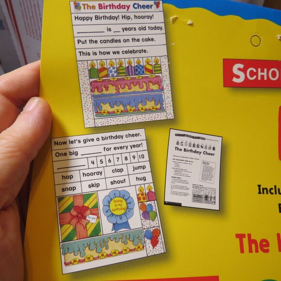 Birthday POCKET CHART complete set LAMINATED Scholastic - Picture 4 of 13